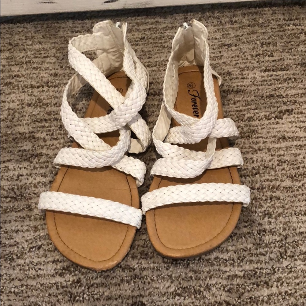 White sandals